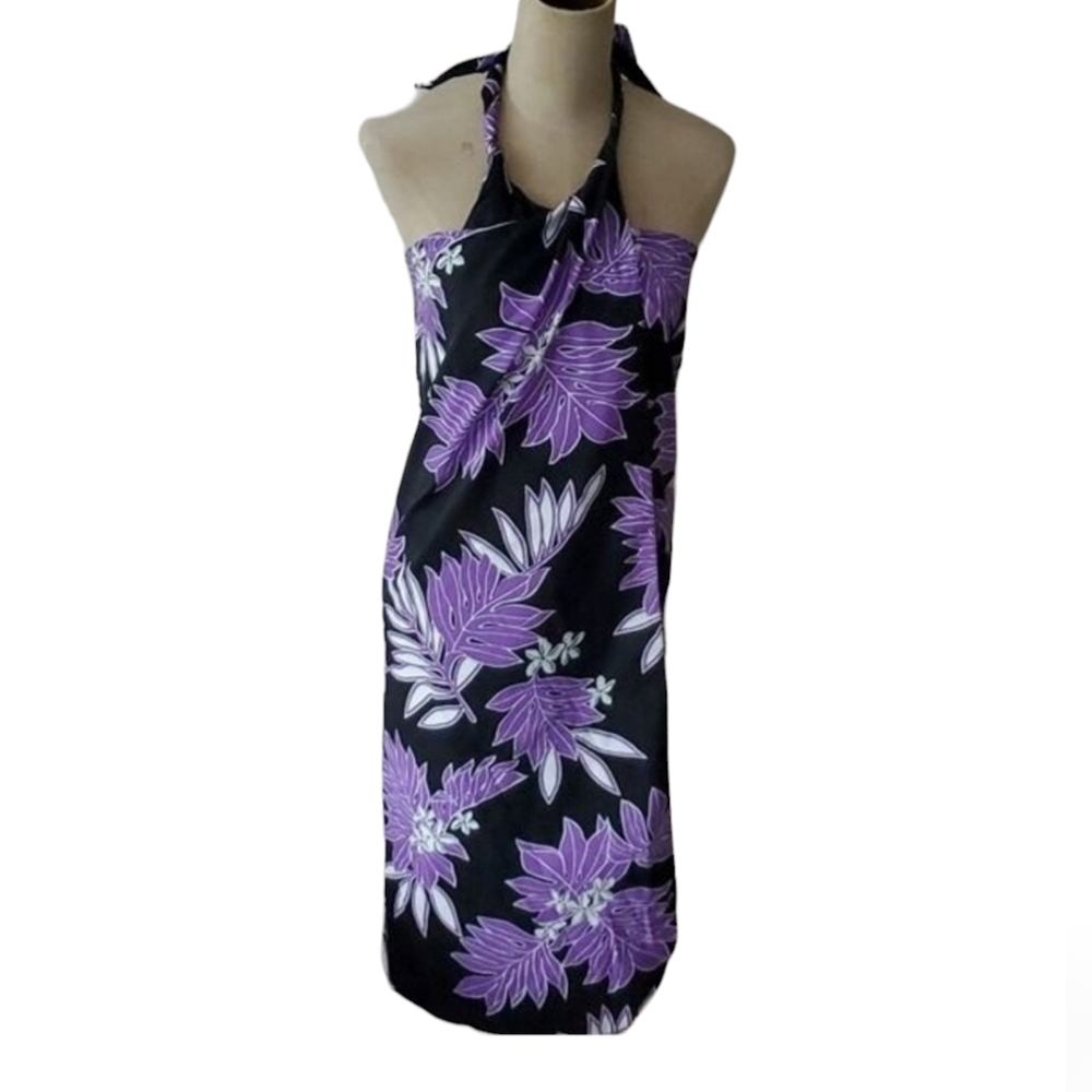 Ladies Vintage purple Hawaiian style sarong